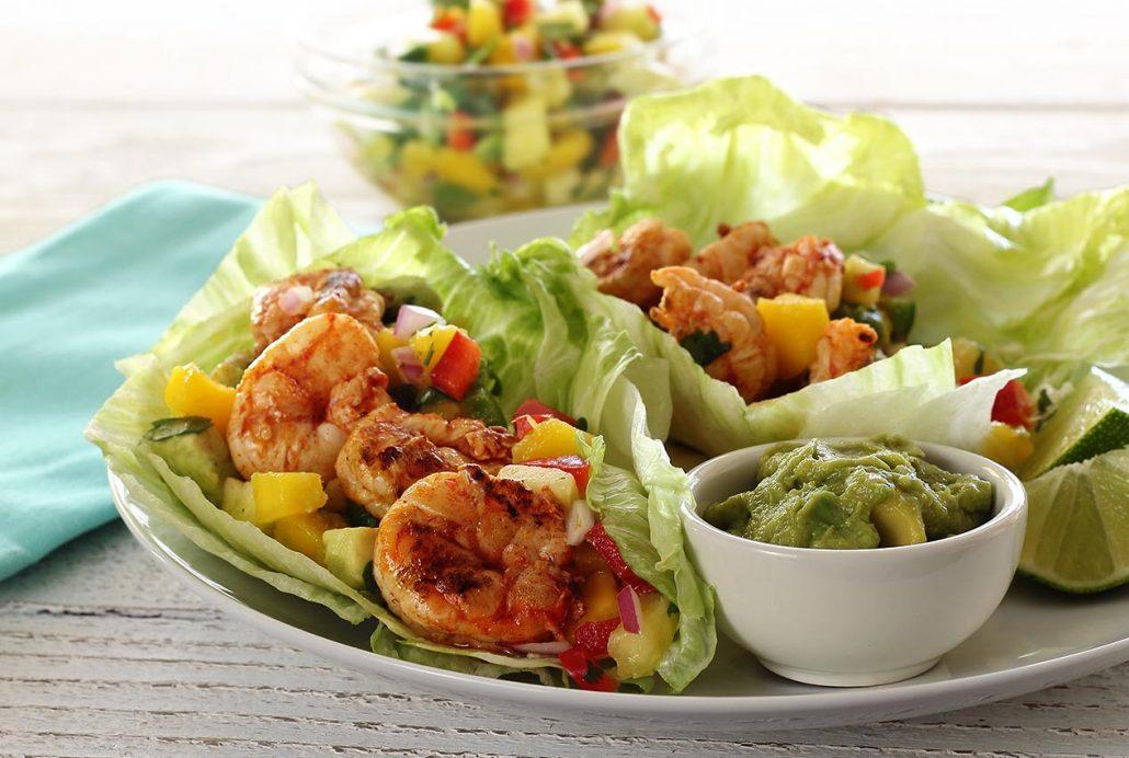 easy paleo recipe for shrimp and salsa wraps