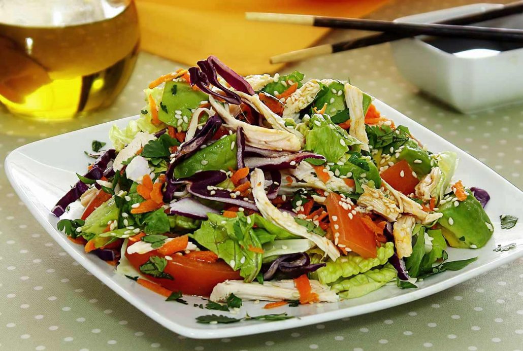 easy paleo recipe chicken salad with sesame-lime dressing