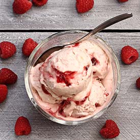 Paleo Banana & Raspberry Swirl “Ice Cream” Recipe