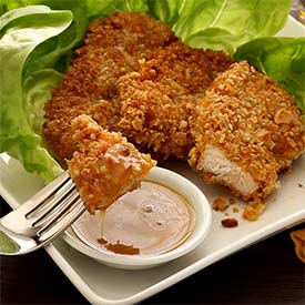 Paleo Macadamia-Crusted Chicken with Honey-Mustard Sauce Recipe