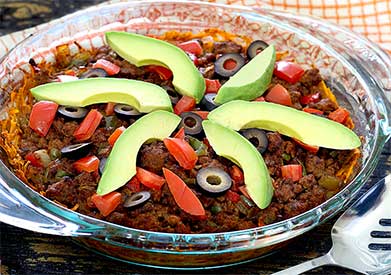 Paleo Taco Casserole with Sweet Potato Crust Recipe