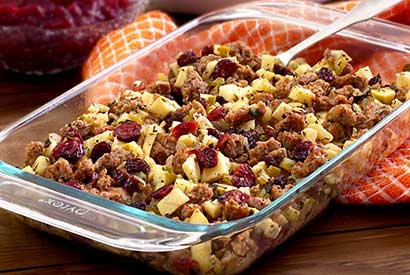 Paleo Sausage, Apple & Cranberry Stuffing Recipe