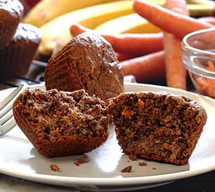 Paleo Banana Carrot Breakfast Muffins Recipe
