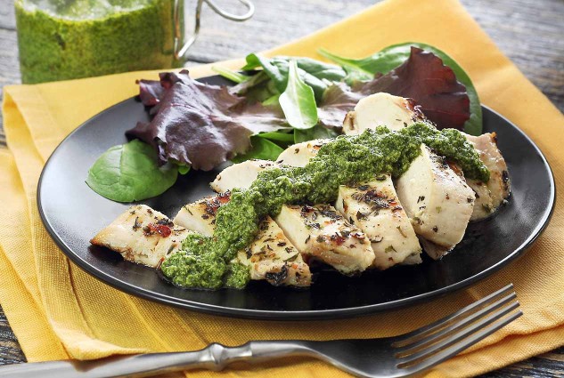 Simple paleo recipe for a creamy pesto