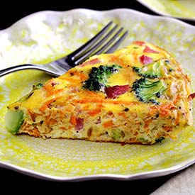 Ham, Broccoli & Sweet Potato Paleo Frittata Recipe