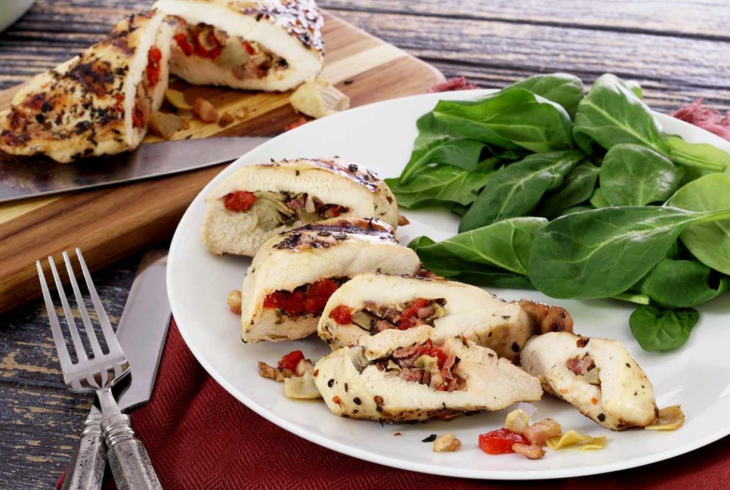 easy paleo recipe for baked stuffed chicken