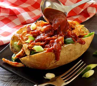 BBQ Chicken Stuffed Sweet Potatoes Recipe