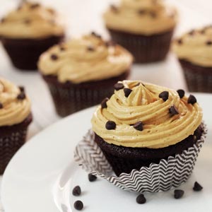 Paleo Chocolate Cupcake with “Peanut Butter” Frosting