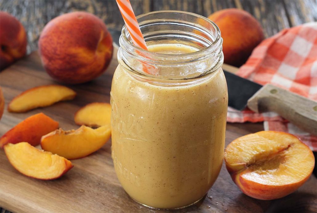 easy paleo recipe for a paleo peach smoothie