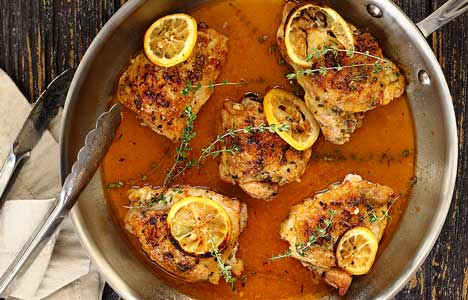 Paleo Pan-Roasted Lemon Herb Chicken Recipe