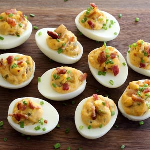 Paleo Deviled Eggs Recipe with Bacon & Pickled Jalapeños 