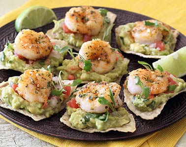 Quick Shrimp Tostada Bites