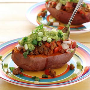 Easy Taco-Topped Sweet Potato