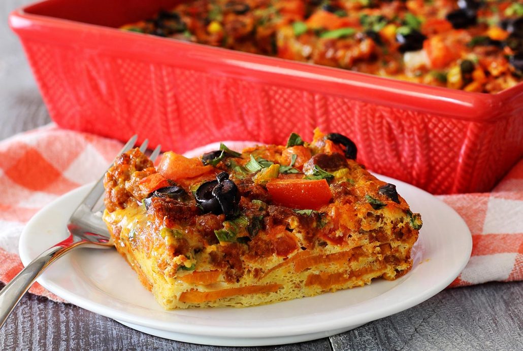 simple paleo breakfast recipe for spicy mexican egg bake