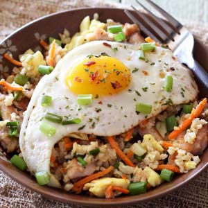 Easy Paleo Chicken Fried Rice Bowl Recipe