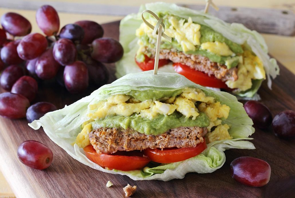 easy paleo recipe for a breakfast sausage and egg wrap
