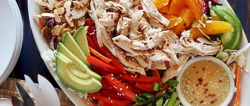 asian chicken salad with creamy sesame dressing paleo recipe