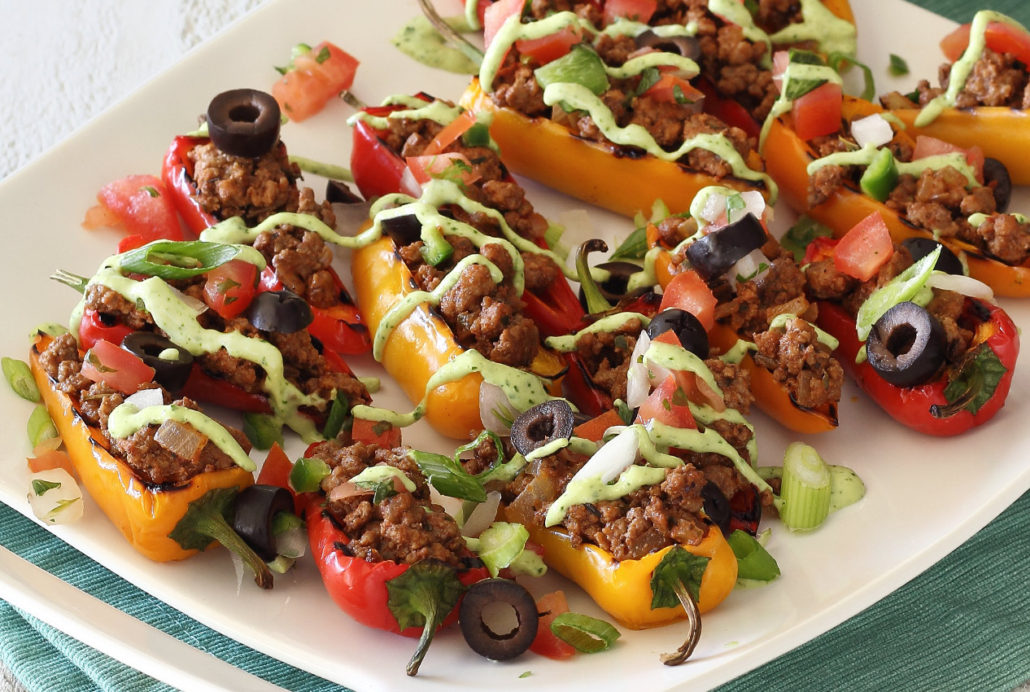Paleo Newbie mini stuffed peppers appetizer
