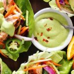 salmon taco wraps with avocado sauce easy paleo recipe