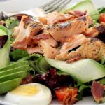 grilled salmon salad with honey lime vinaigrette