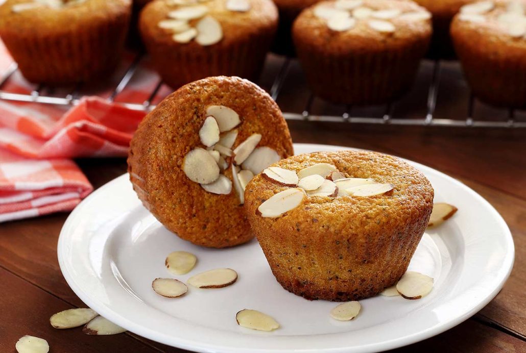 paleo almond poppy seed muffins