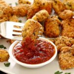 easy paleo and gluten-free recipe for "shake and fry" Italian chicken nuggets