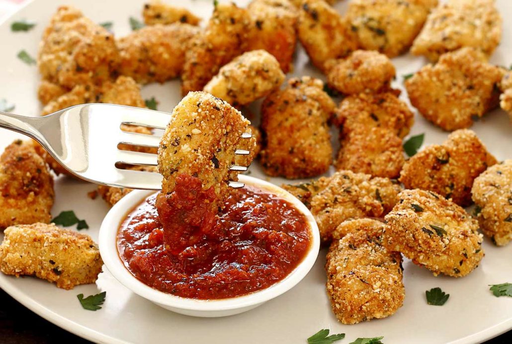 easy paleo and gluten-free recipe for Italian seasoned chicken nuggets