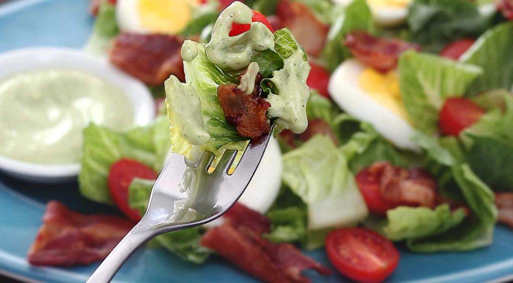 simple paleo and gluten free recipe for a tangy avocado dressing